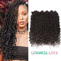 Locs ปลอมสำหรับผู้หญิงผิวดำที่ผมหยิกเป็นต่อผมผมเปียสีสันสดใสแฮร์พีซถักเปียผมโครเชต์ถักเปียสังเคราะห์