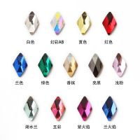 23colors rhombus diamond 6x10mm Flat Back Nail Rhinestone Special Shaped Crystals Nail Art Stones 3D Personalized Decoration