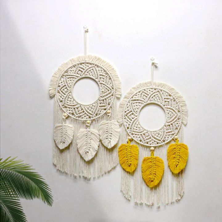 แขวนผ้าม่านติดผนัง-macrame-มีพู่ห้อยแบบโบโฮห้องรับแขกห้องนอนตกแต่งศิลปะอพาร์ทเมนต์สำหรับสถานรับเลี้ยงเด็กอ่อน