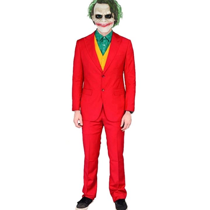 Cosplay Costume Suit Movie Joker Outfits for Mens Kid Halloween Women