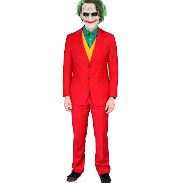 Cosplay Costume Suit Movie Joker Outfits for Mens Kid Halloween Women ...