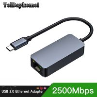 2500Mbps USB 3.0 Type-C Ethernet To RJ45 2.5G Wired Adapter Converter Lan Network Hub For Windows 7/8/10 MAC For PC Laptop  USB Network Adapters