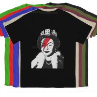 Men Banksy Face Makeup T-shirts The Crown TV Pure Cotton Men Clothing Vintage Men T Shirts Camisas Tees Oversized T-Shirt