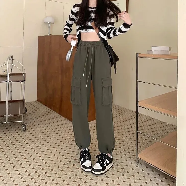 Cargo Pants Woman Long Pants Jogger Pants Women High Waist Pants Seluar  Panjang Perempuan Viral Korean Style Women Pants Fashion Trousers Women New  Style