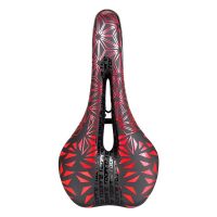 red TOOPRE Bicycle Seat MTB Road Bike Saddle Hollow Sponge Seat Cushion Waterproof Damping Wear-Resistant Sports Cycling Accessories