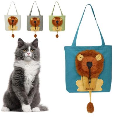 Soft Pet Carriers Lion Design Portable Breathable Bag Outgoing Bags Carrier Cat Pets Travel Dog T1Z5