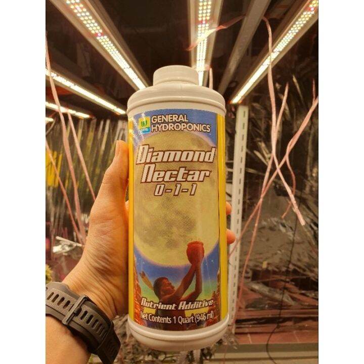 ready-stock-general-hydroponics-diamond-nectar-ขวดแท้1quart-กรดฮิวมิกเกรดพรีเมี่ยม-ช่วยปรับปรุงการดูดซึมอาหารของพืชมีบริการเก็บเงินปลายทาง