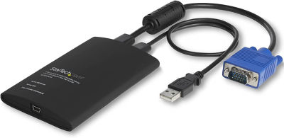 StarTech.com USB Crash Cart Adapter - File Transfer & Video - Portable Server Room Laptop to KVM Console Crash Cart (NOTECONS02) USB 2.0 | File Transfer