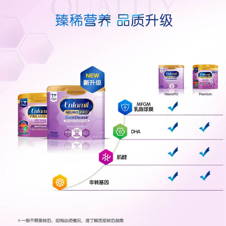 Enfamil Mead Johnson, USA, stage 1 NeuroPro infant stage 1 partially