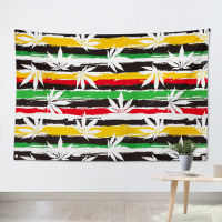 Reggae Leaf Jamaica Rasta Lion Hanging Flag Banner Music Rock Home Decoration Wall Art 4 Gromments in Corners 3*5FT 144cm*96cm