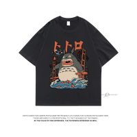 HOT14★Japanese Cartoon Printed Men Summer T-shirt Streetwear Man Cal O neck Short Sleeve Tees 2023 Harajuku Male Oversized Tshirts