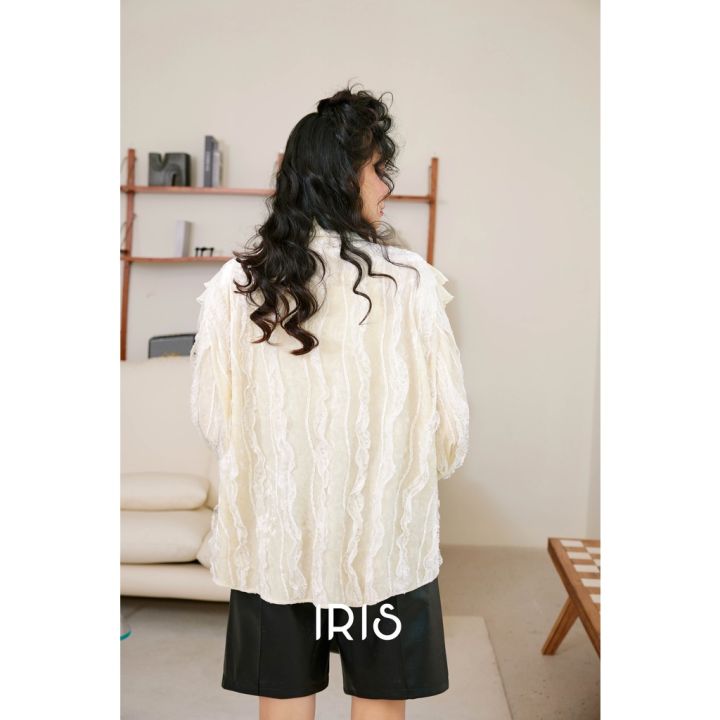 สินค้าลิขสิทธิ์แท้-iris-boutique-is2381580-valina-velvet-shirt-เสื้อผ้าผู้หญิง-เสื้อเชิ้ต