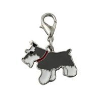 DogTag Disc Disk Grey Schnauzer Pet ID Enamel Accessories Collar Necklace Pendant NEW Dog Tag Collier Chien