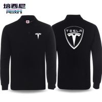 COD TESLA car shop custom work clothes MODEL S MODEL3 MODEL X MODEL Y outdoor driving long-sleeved POLO shirt