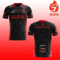 T-shirt xzx 180305 Baju Kaos Pria GAMING AURA 3D Fullprint（freecustom name &amp; logo）