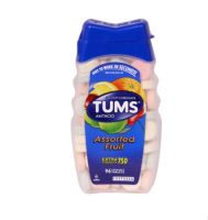 สำหรับกรดไหลย้อน - Tums Antacid Chewable Tablets x 96 Chewable Tablets [เม็ดเคี้ยว]