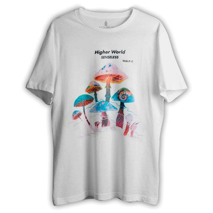 new-fashionunisex-t-shirt-mushrooms-higher-world-senseless-2023