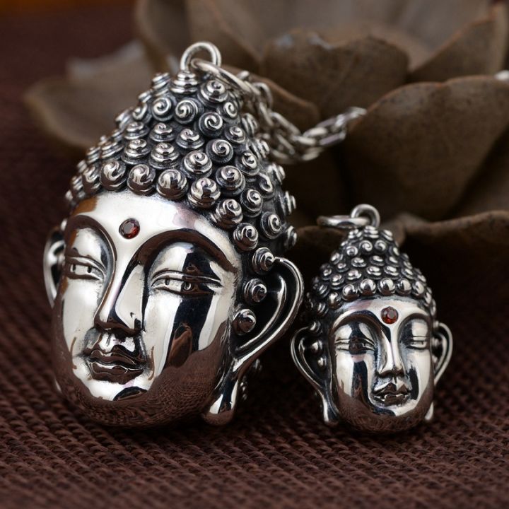 100-925-silver-tibetan-sakyamuni-pendant-buddhist-sakyamuni-buddha-pendant-sterling-tibetan-buddha-pendant-good-luck-amulet