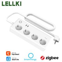 LELLKI Zigbee Power Strip Tuya Smart Life Switch Plug Electrical Socket Zigbee2mqtt Extension Cord 1.8 With Alexa SmartThings Shoes Accessories