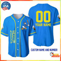 2023 new arrive- XZX180305  Custom personalized Donald Duck DNEY Unisex Baseball Jersey tricycle all over s-5xl