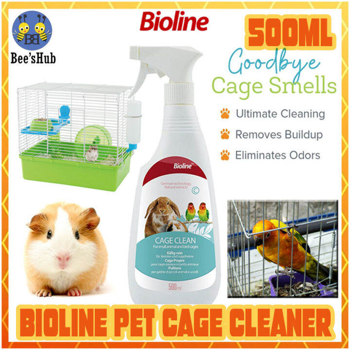 BIOLINE Pet Cage Cleaner Spray 500ml Cage Clean Habitat Deodorizer