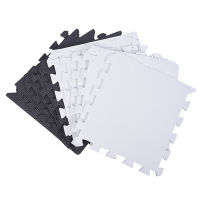 10 Piece Eva Foam Puzzle Exercise Mat Interlocking Floor Tiles -- White and Black