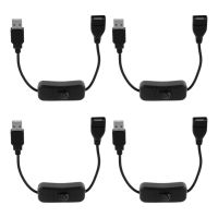 4X USB A Male to Female Extension Cable with Switch On / Off