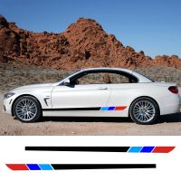 ’；【‘； 2Pcs 200X13cm Side Stripe Decal DIY Car Sticker For BMW F30 F10 E39 E60 E90 E36 E46 F20 X5 E70 E53 G30 E87 Auto Car Accessories