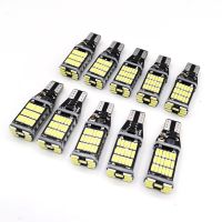 10x T15 W16W Car LED Bulb 4014 45SMD W5W LED Signal Light Super Bright White Interior Dome Light Trunk Lamp Parking Lights DC12V