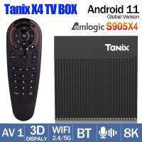 Tanix X4 Amlogic กล่องสมาร์ททีวี S905X4 11 TVBOX 4GB RAM 32GB/64GB รอม100M LAN 2.4G/5G Dual Wifi 4K Set Top BOX VS X96 MAX Uso70d