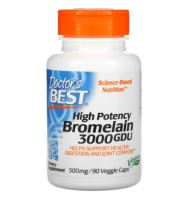 Doctors Best, High Potency Bromelain 3000 GDU, 500 mg, 90 Veggie Caps