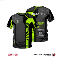 T-SHIRT JERSEY (สต็อกเพียงพอ) ESPORTS GAMING,Fullprinting Mens /GAMING FREE FIRE MLBB DOTA PUBGคุณภาพสูง size:S-5XL