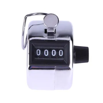 1pc Tally Counter Clicker 4 Digit Mechanical Palm Counter Metal Hand  Clicker with Finger Ring Number Count for Golf Game Scores