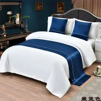 Pure Color Bed Runner Simplicity Modern Bed Spread Patchwork Bed Flag Coffee Blue Gray Home Hotel Decoration Bed Towel Cover