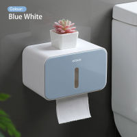 Bathroom Wall Mount Waterproof Toilet Paper Holder For Paper Towels Creative Tray Tissue Box Shelf Roll Paper Tube Storage Rack