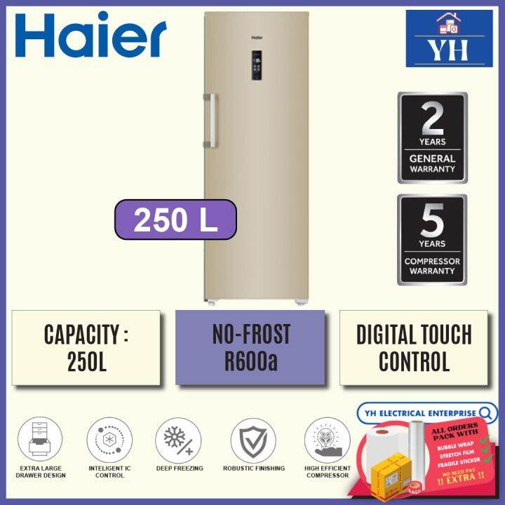 Haier BD248WL 250L NoFrost Digital Touch Control Upright Freezer