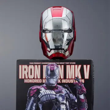 Hot Marvel Iron Man 1:1 Cosplay Mk5 Helmet Autoking Voice Remote Control  Automatic Mask Led Figure Action Valentine's Day Gifts