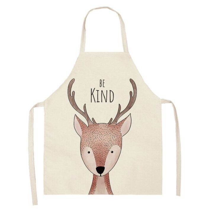 kitchen-cooking-apron-small-animal-series-apron-lion-elk-fox-adult-sleeveless-childrens-apron-family-apron-parent-child-wear