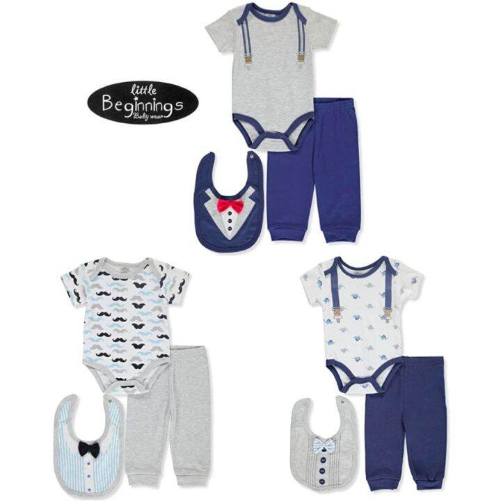 Baby Bib CLEARANCE SALE Little Beginnings Baby Boy 3piece Tuxedo Set
