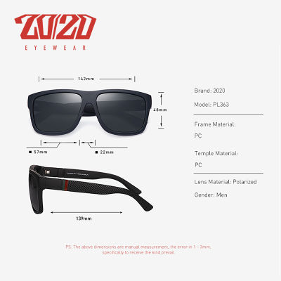 2020 Brand Design Retro Polarized Sunglasses Men Driving Shades Male Vintage Square Sun Glasses For Men Oculos Eyeglasses PL363