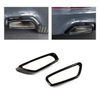 1Pair Tailpipe Trim Frame Tailpipe Silencer Exhaust Pipe Trim Car Parts Accessories for 18-21 BMW New 5 Series G30 G38