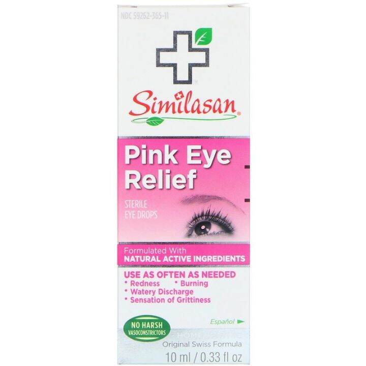 Similasan Pink Eye Relief Sterile Eye Drops 033 Fl Oz 10 Ml