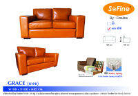 SOFA GRACE 2ที่นั่งดีไซน์MODERN LUXURYขนาดใหญ่เบาะที่นั่งพอกเกตสปริงนั่งนุ่มสบายจนไม่อยากลุกไปไหนราคาพิเศษสุดคุ้ม"ราคาหลักพันนุ่มสบายหลักแสน