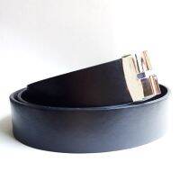 T-Disom หนัง Pu ผู้ชาย Belts130ซม. เข็มขัดสีดำพร้อมตัวหนีบปรับขนาดได้เหมาะสำหรับหัวเข็มขัด4ซม.