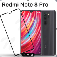 ฟิล์มกระจก นิรภัย กาวเต็มแผ่น เต็มจอ เรดมี่ โน้ต8โปร ขอบดำ Full Glue Film Glass Screen Protector Redmi Note 8Pro (6.53")