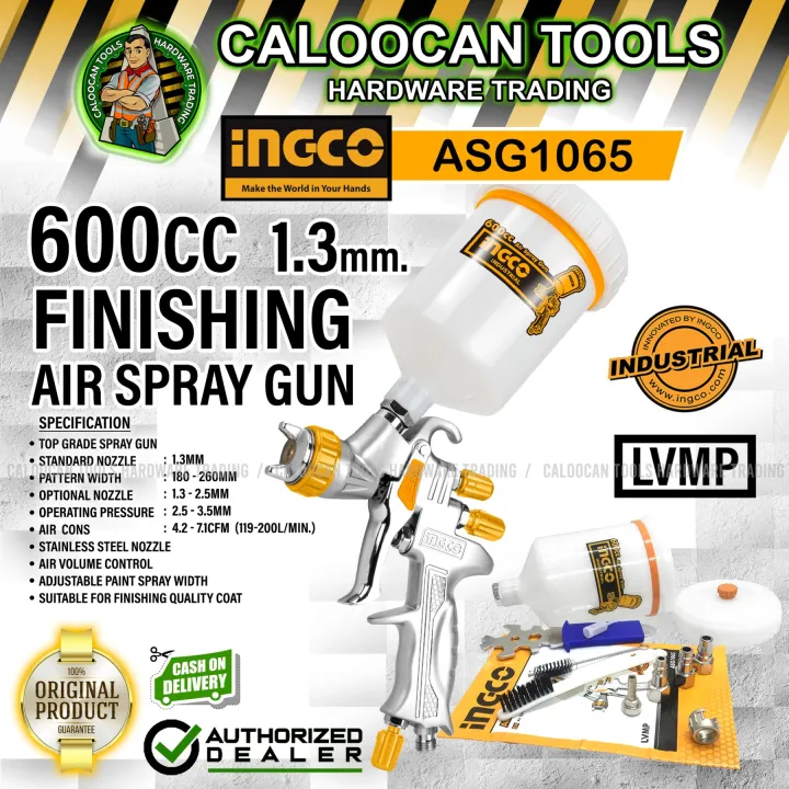 INGCO Industrial 600cc Class Model Gravity Type Air Spray Gun (ASG1065