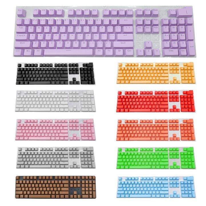 104pcs ABS Universal Mechanical Keyboard Keycaps Ergonomic Blank Keycaps For Cherry MX Keyboard