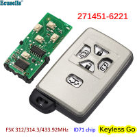 Oibwye 5ปุ่มสมาร์ท Keyless กุญแจรีโมท FSK 312MHz 314.3MHz 433.92MHz ชิป ID71สำหรับ Toyota Alphard Previa Sienna 271451-6221