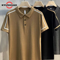 KYUSHUAD เสื้อสีพิเศษสั้นฤดูร้อนแฟชั่นผู้ชายระบายอากาศที่สะดวกสบายแขนสั้น