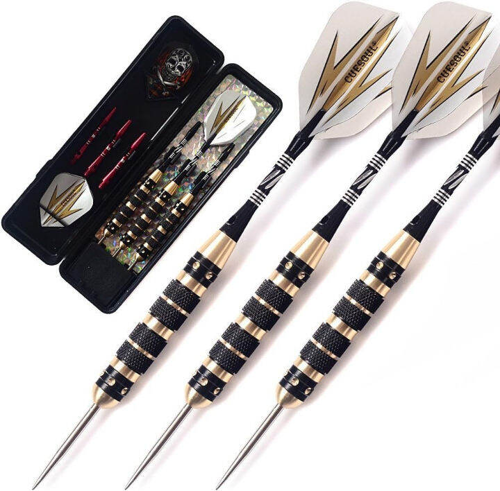 cuesoul-cuesoul-20-23-26-grams-steel-tip-darts-black-coating-brass-barrels-23-grams